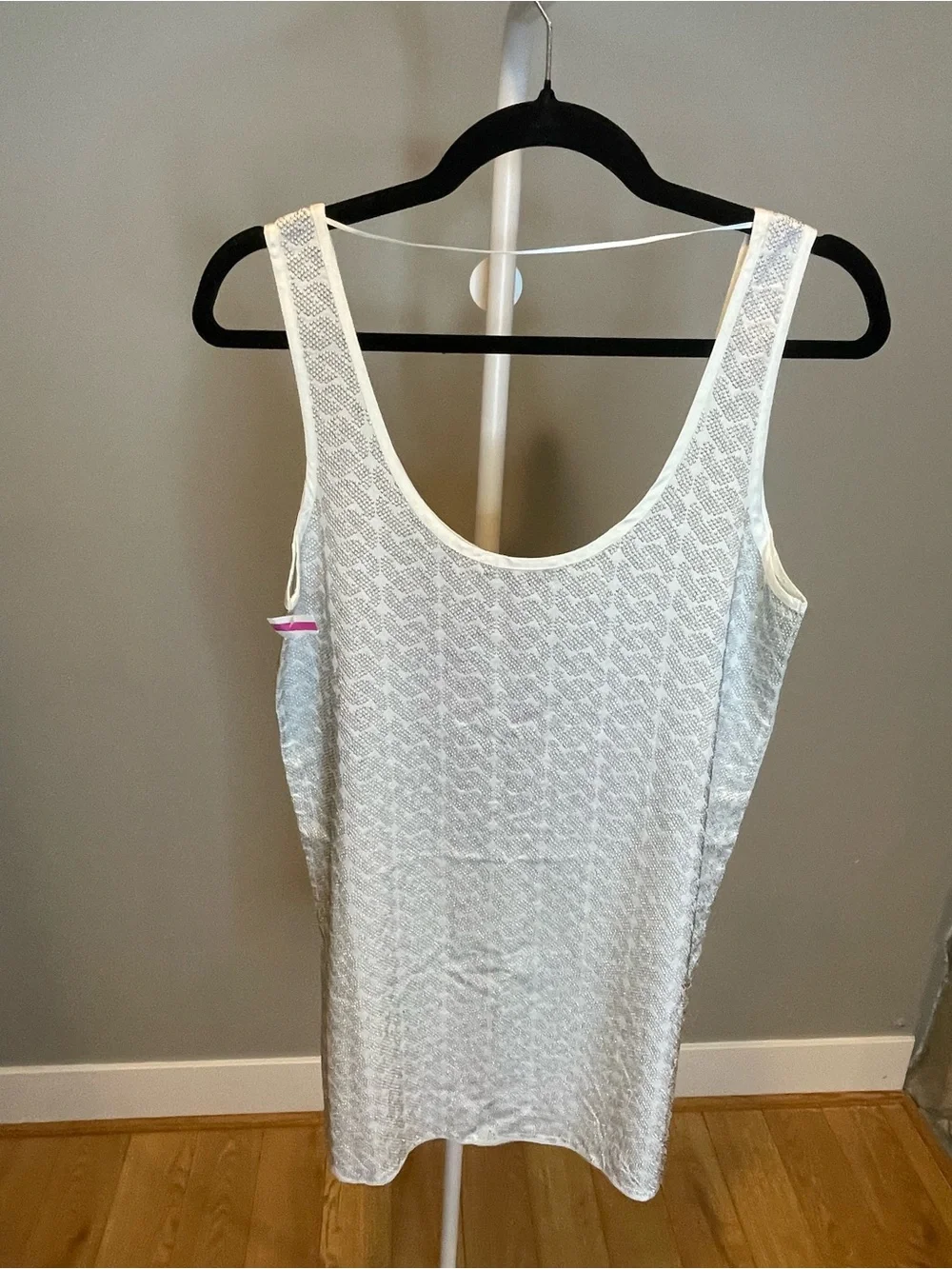Rebecca Minkoff 100% Modal Silver Stud Embellished Tank Top